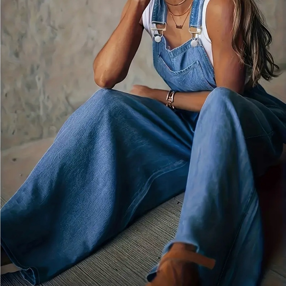 Vintage Denim overalls, beautiful, lightweight fabric! Two COLORS💫